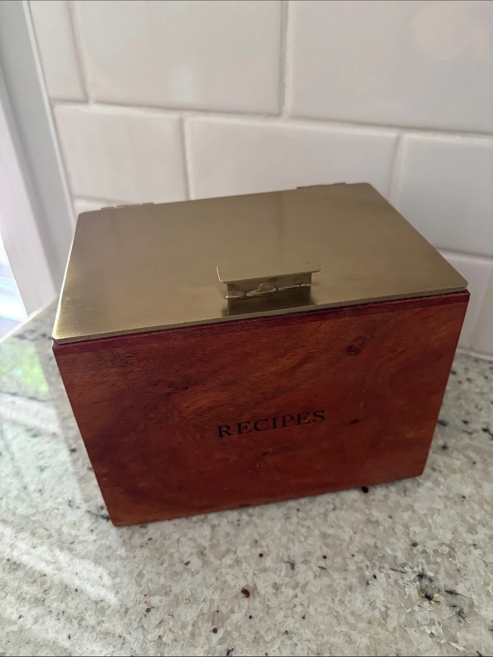 Heart & Hand with Magnolia wood recipe box